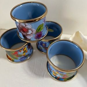 McKenzie Childs Flower Market Napkin Rings.      SET of FOUR.